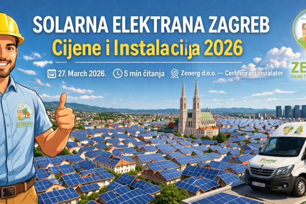 Solarna elektrana Zagreb — instalacija na krovu obiteljske kuće