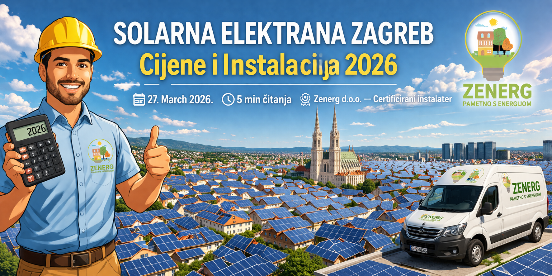 Solarna elektrana Zagreb — instalacija na krovu obiteljske kuće