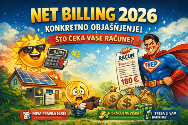 Net billing 2026 Hrvatska — novi obračun solarne elektrane