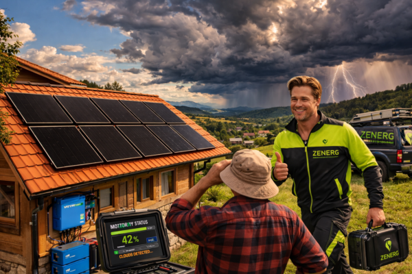 Solarna elektrana vikendica — off-grid sustav s baterijom