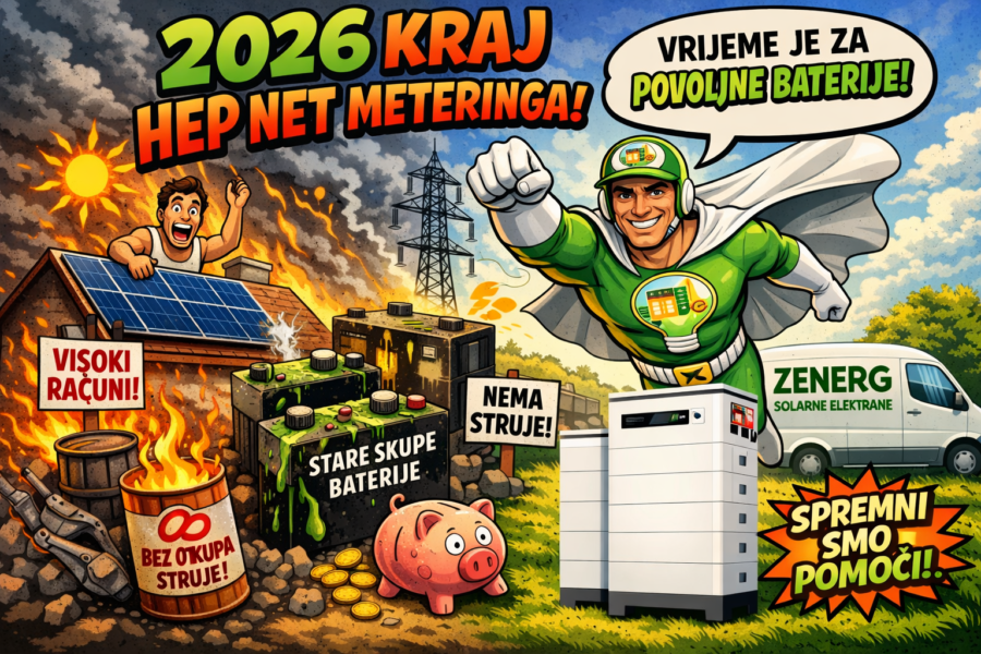 Solarna elektrana s baterijom — LFP 15kWh baterijski sustav