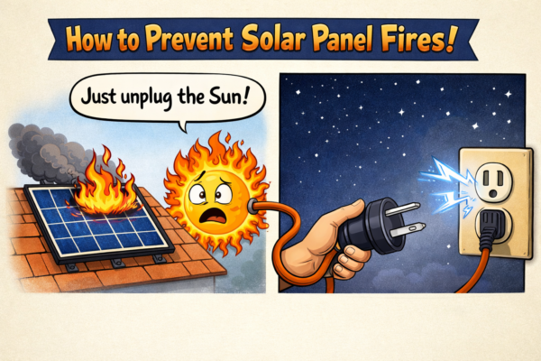 Solarna elektrana požar zaštita — SPD odvodnik i sigurnosni prekidač