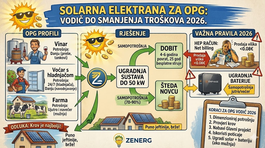 ✅ "Solarna Elektrana za OPG 2026: Vinograd, Voćnjak, Plastenik | Zenerg"