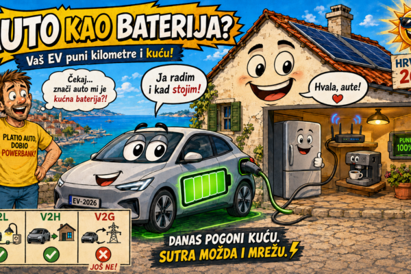 auto kao baterija" ili "V2H bidirekcijski wallbox Hrvatska