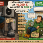 klima i solarna elektrana — kombinacija za grijanje i hlađenje hrvatske kuće