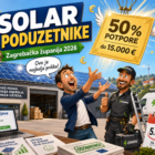 Poticaji za solarnu elektranu — natječaj Zagrebačke županije za poduzetnike 2026