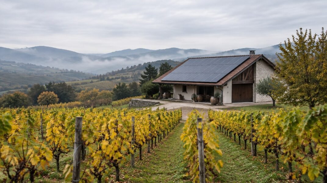 Solarna elektrana na krovu vinskog podruma uz vinograd: poticaj za solarne elektrane u poljoprivredi